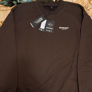 Represent Men's Brown Crewneck Sweater